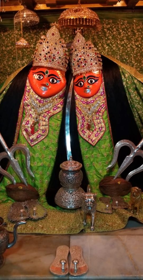 Two-faced Chamunda Maa temple portrait