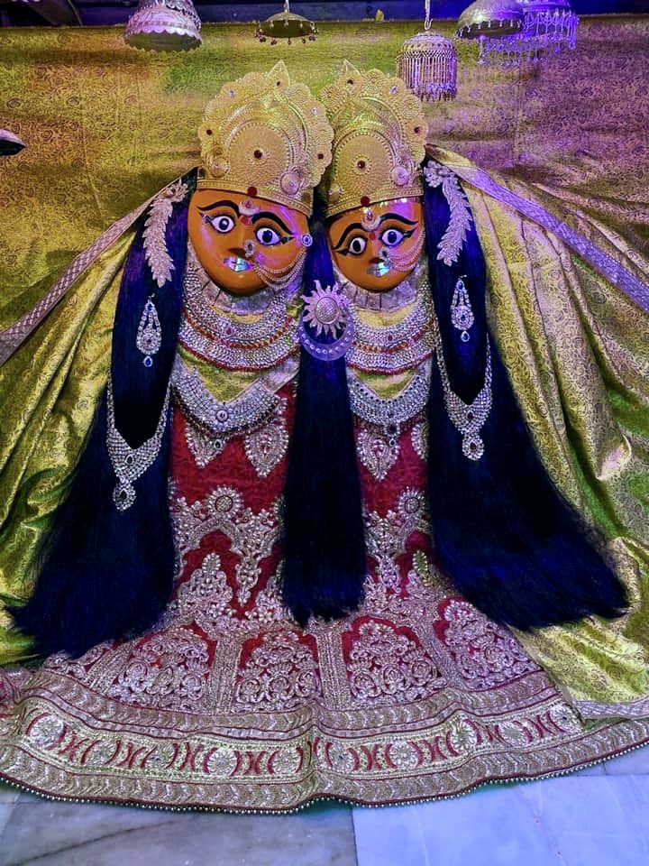 Twin Chamunda Maa idols in temple