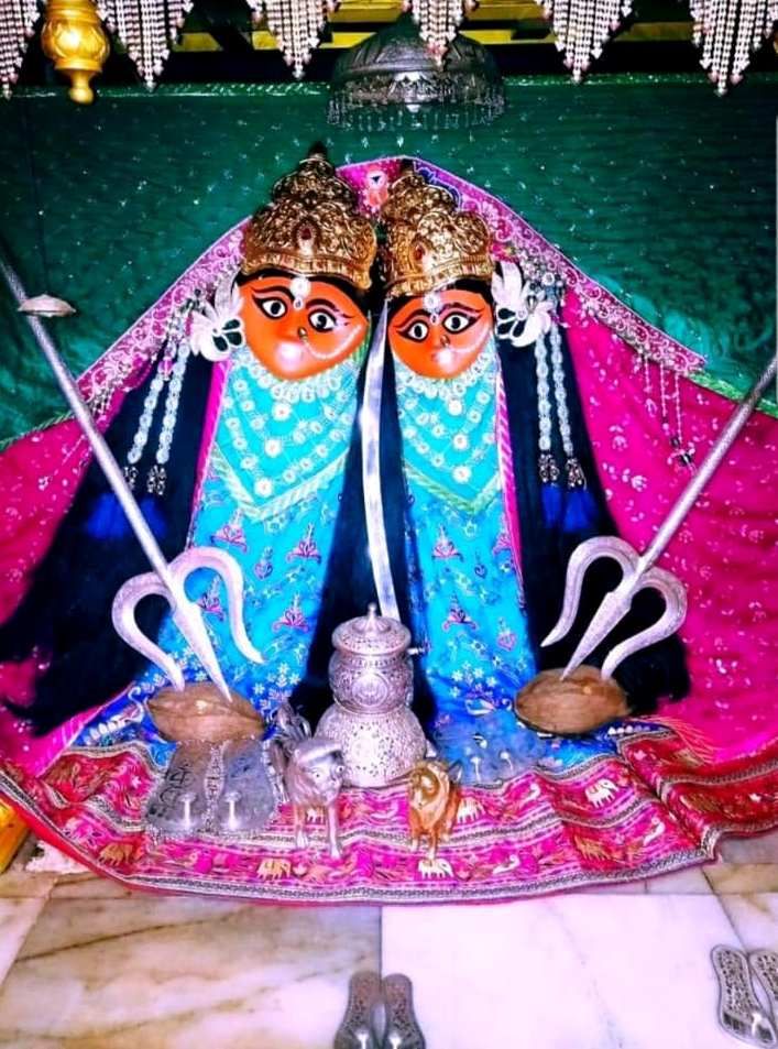 Dual-faced Chamunda Maa temple idol