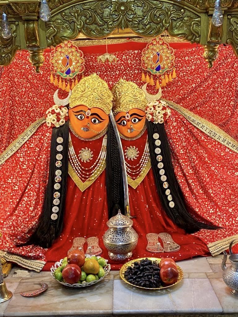 Chamunda Maa twin faces devotional image