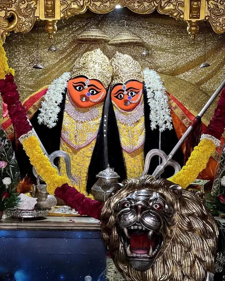 Chamunda Maa with Lion Divine Protection