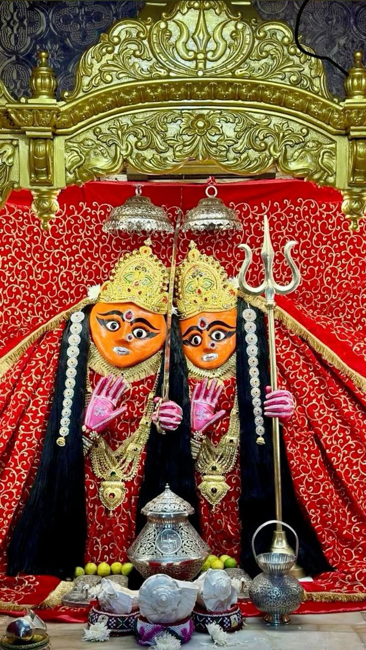 Two-faced Chamunda Maa temple deity