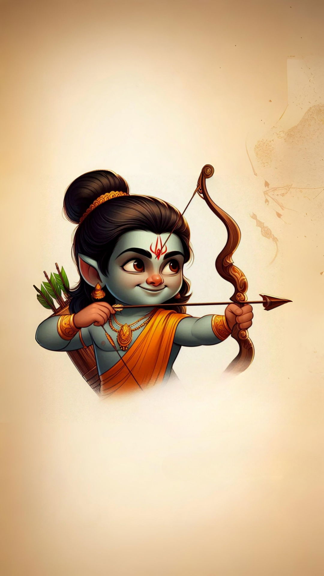 Young Ram with bow and arrow