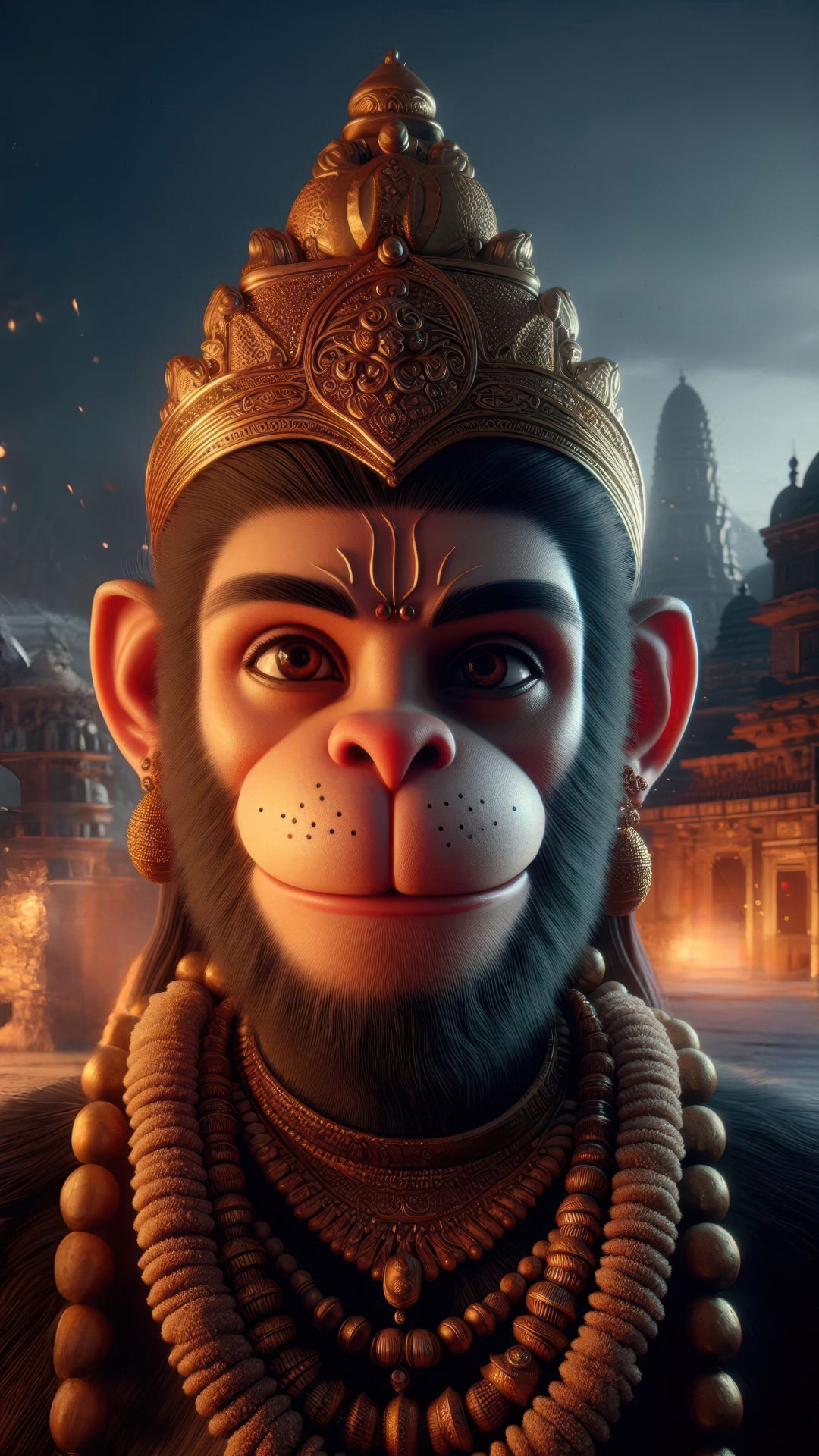 Hanumanji’s powerful and devotional portrait.