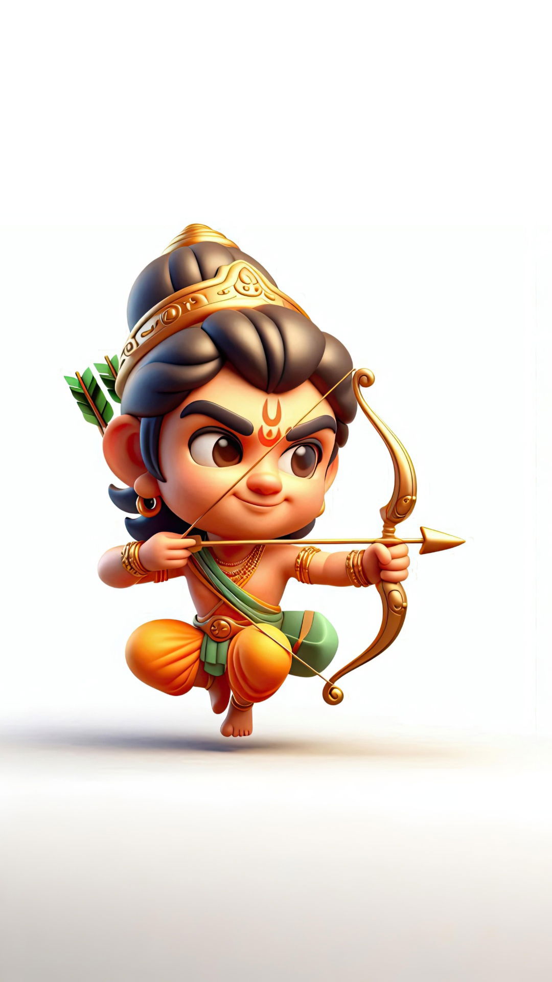 Young Ram poised with bow and arrow