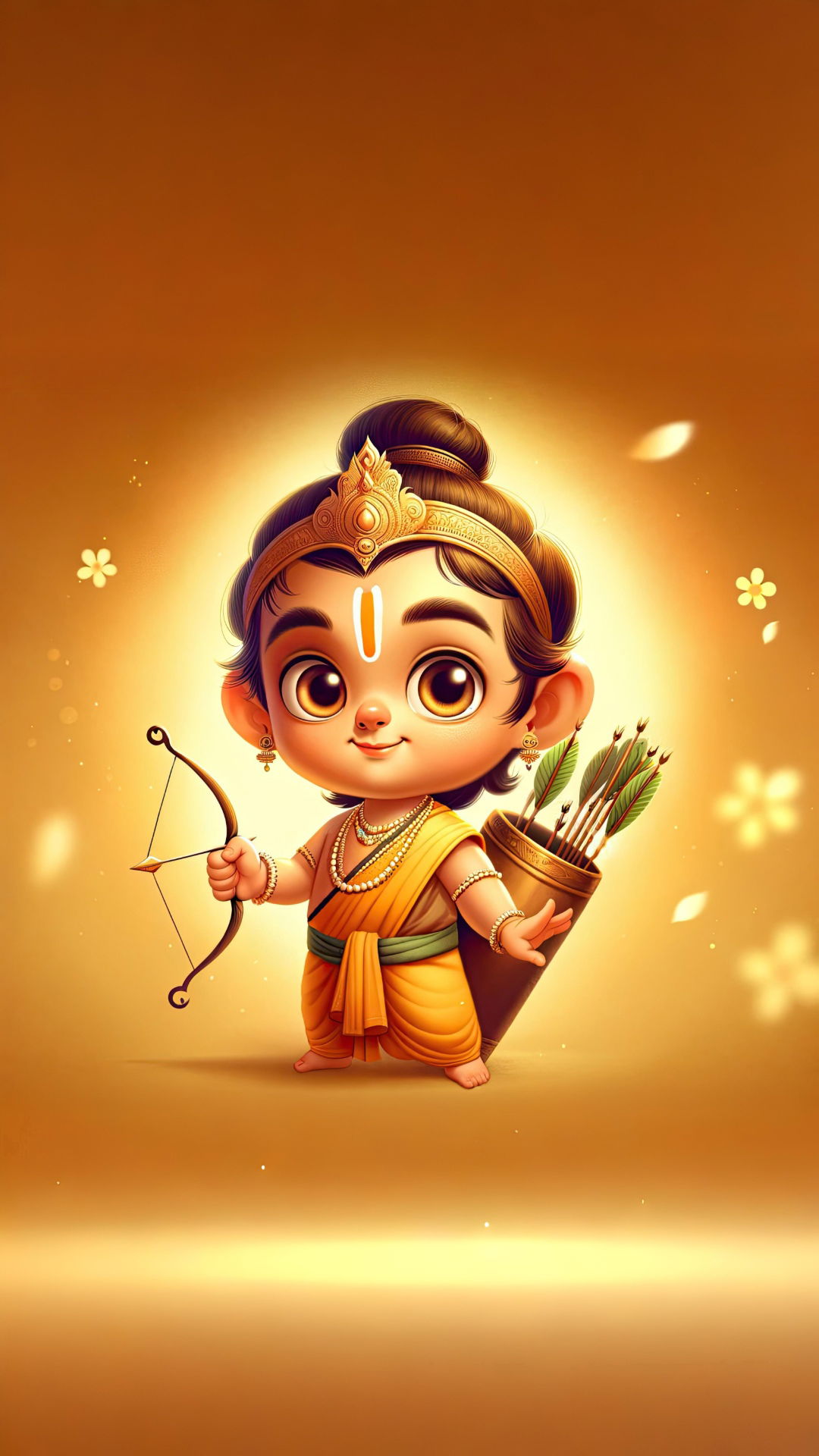 Cute baby Ram with bow and arrow