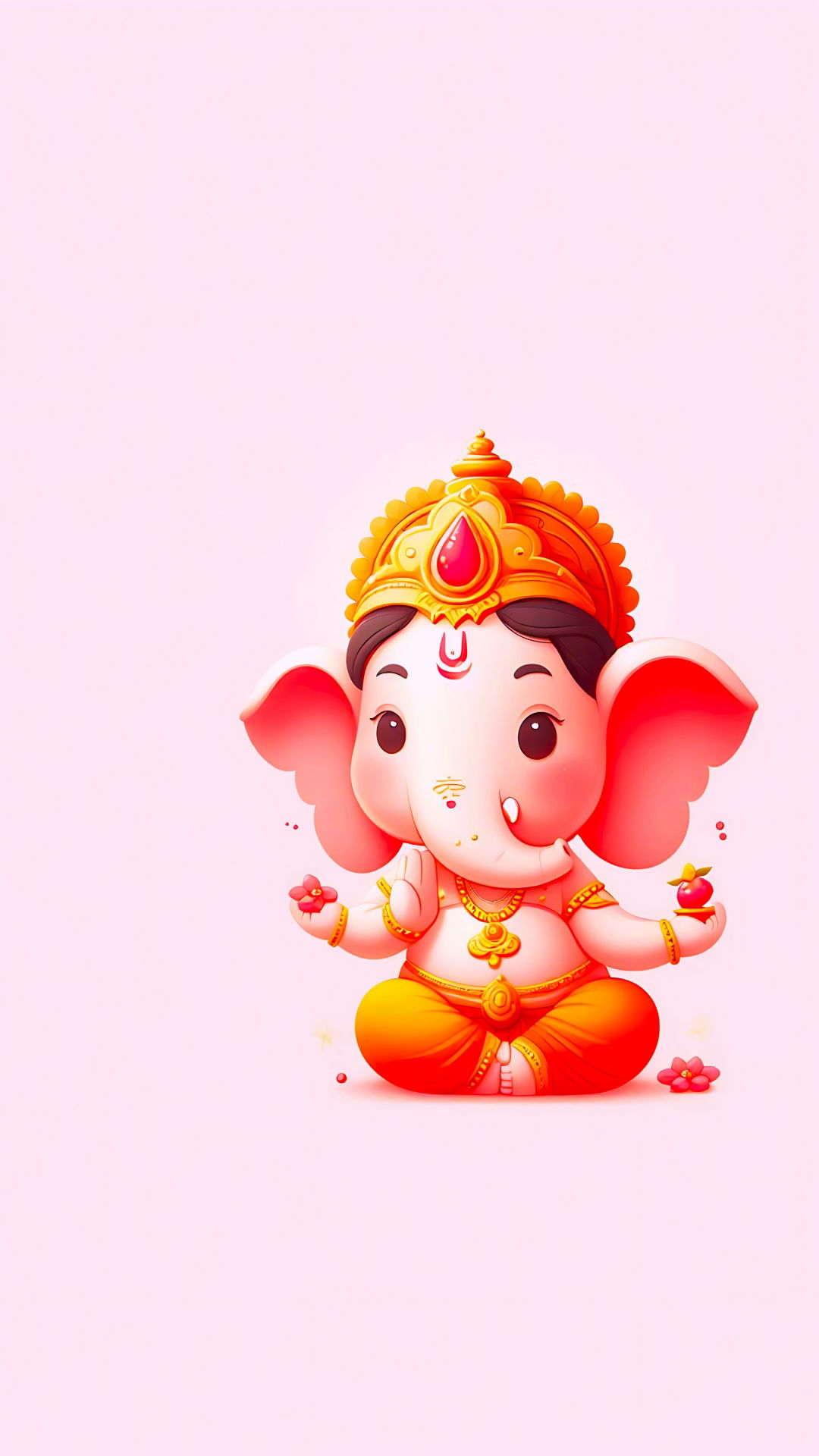 Adorable Ganesha offering a modak