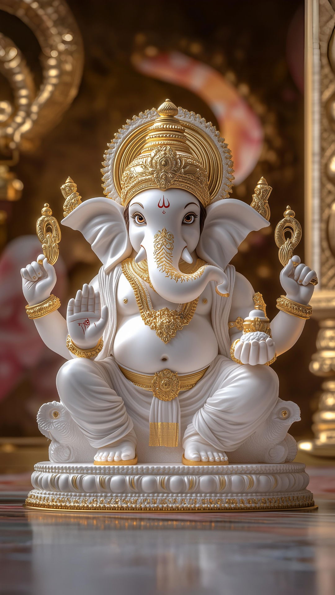 Golden idol of Lord Ganesha