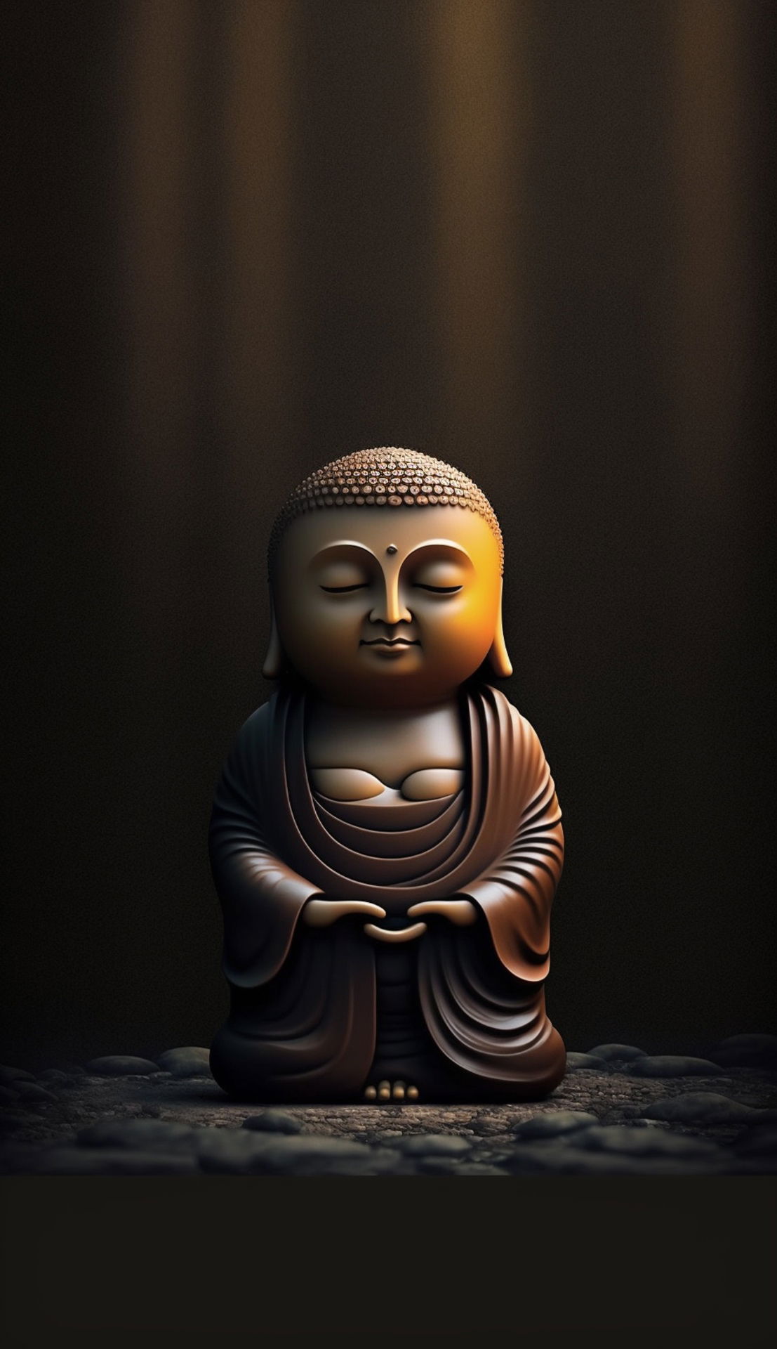 Golden Buddha statue in meditation pose