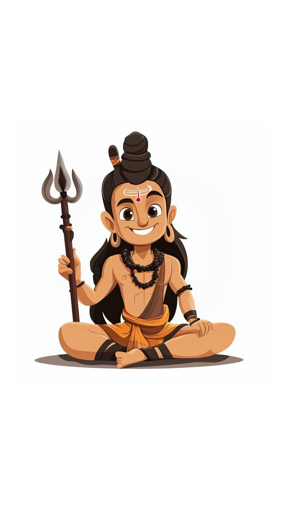 Smiling Shiva illustration peaceful deity