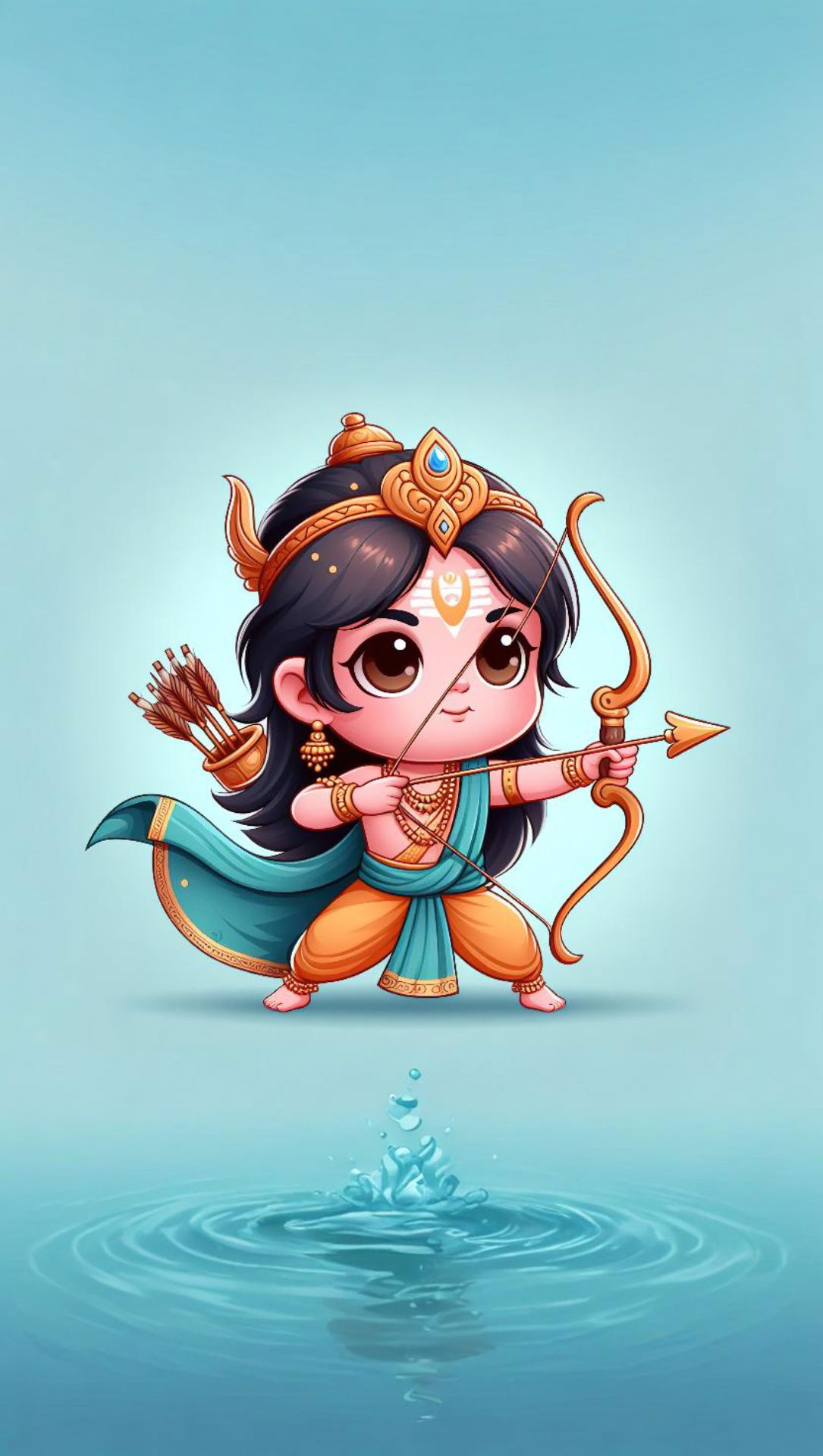 Adorable Ram with bow and arrow