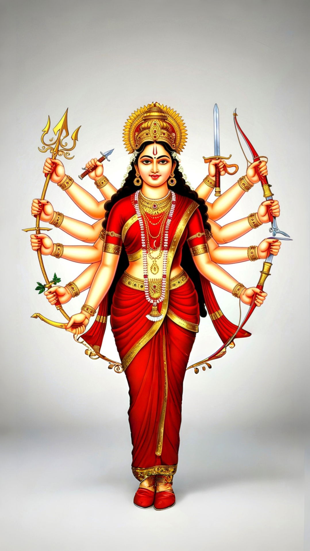 Goddess durga maa with multiple arms