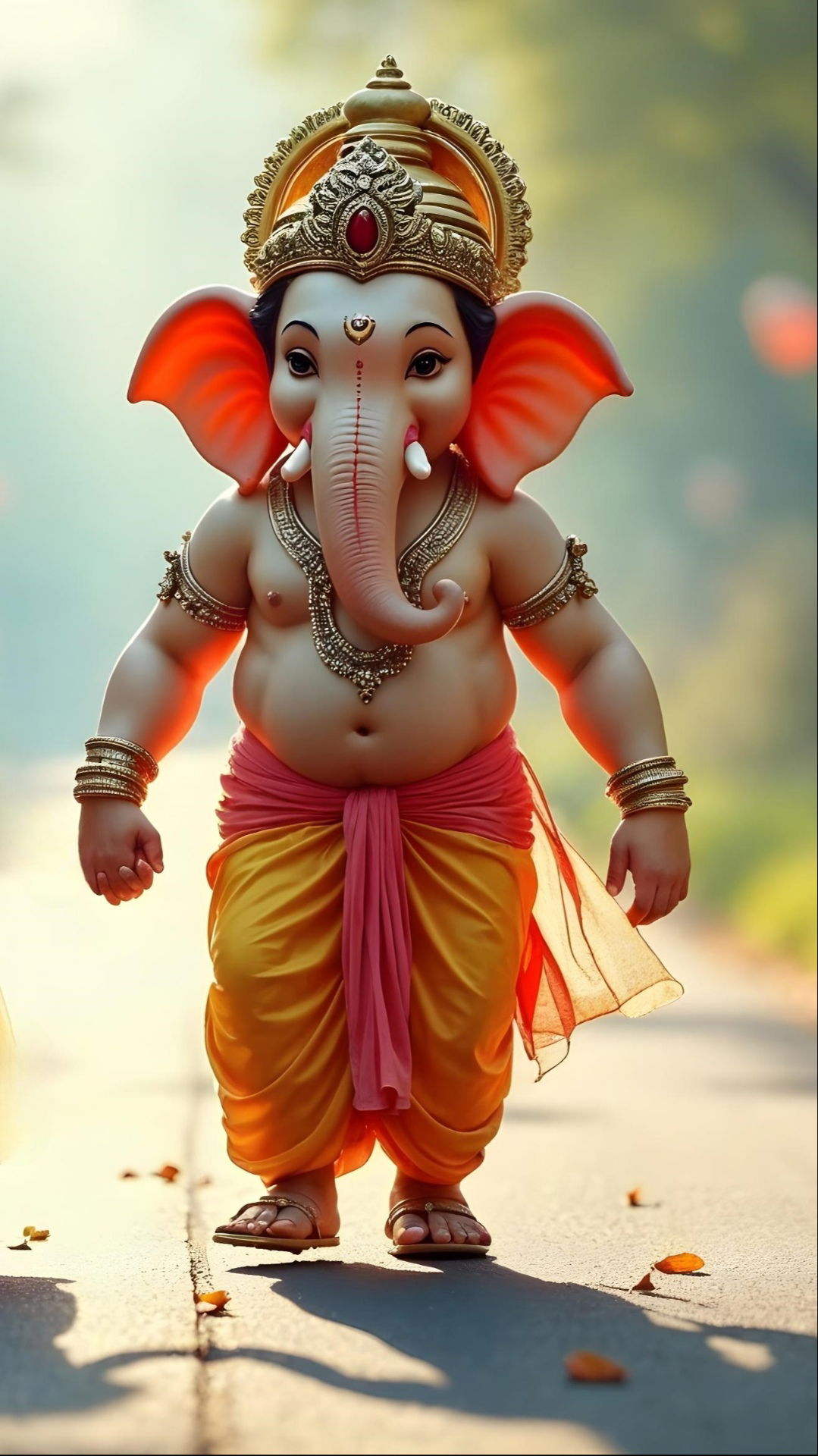 Adorable Ganesha idol with a sweet smile