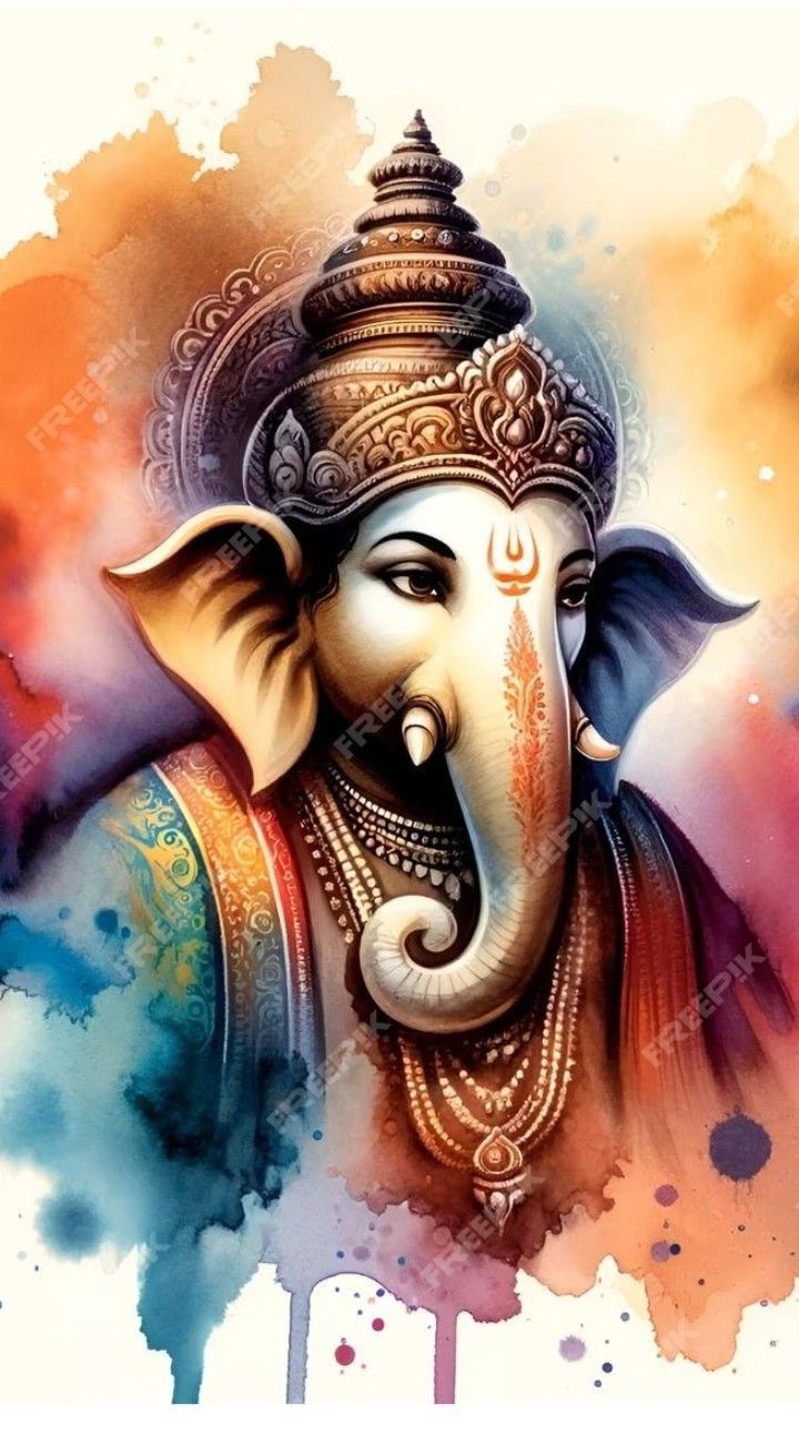 Lord Ganesha\'s vibrant and auspicious portrait