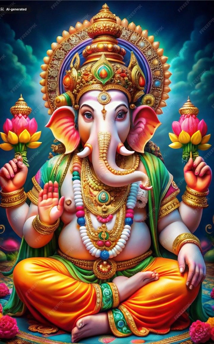 Lord Ganesha offering a blessing