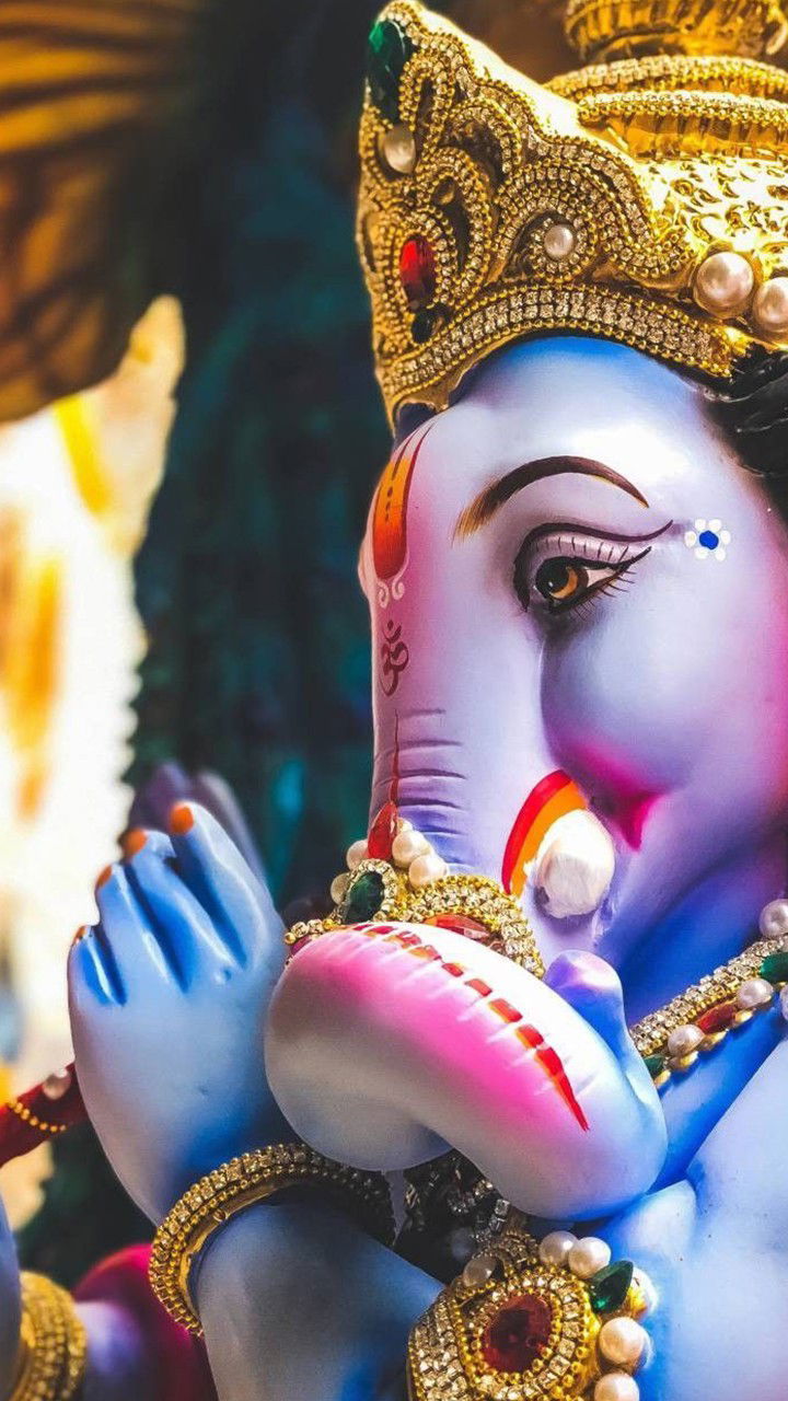 Close-up of Lord Ganesha\'s face