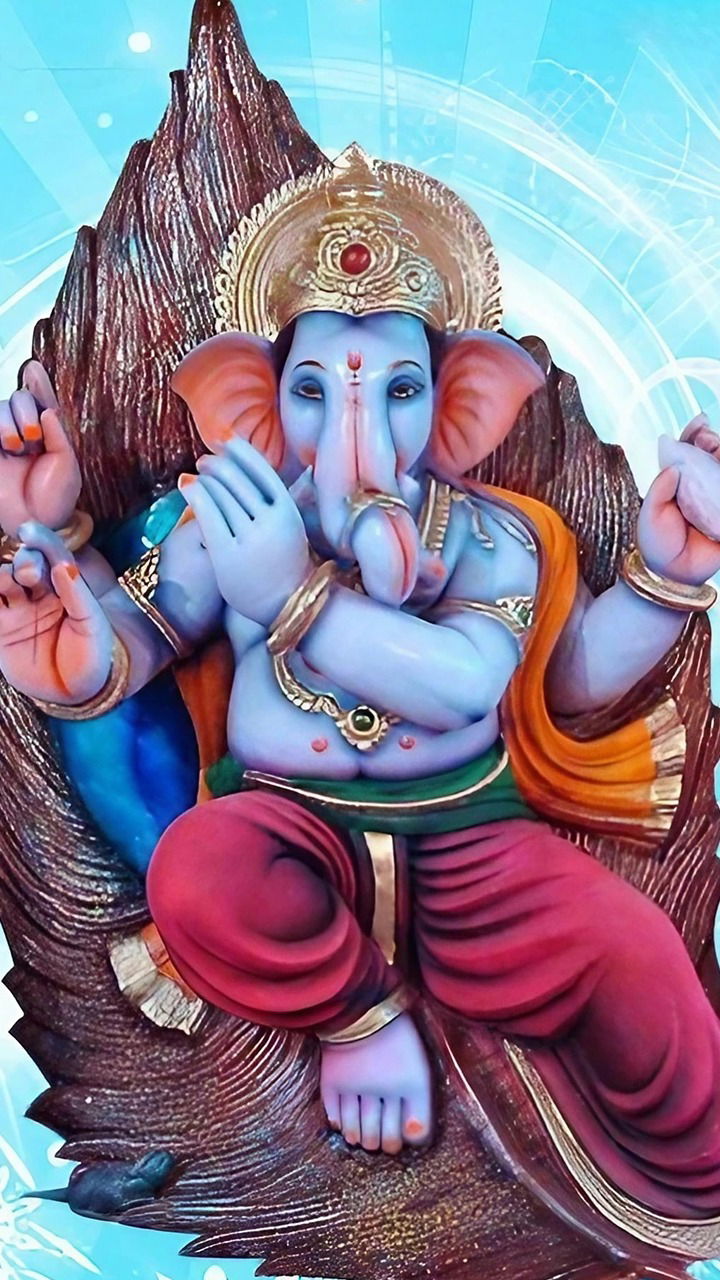 Close-up of Lord Ganesha statue.