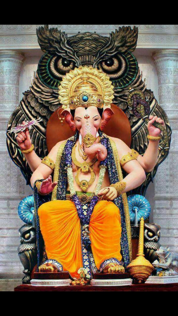 Lord Ganesha seated in regal splendor