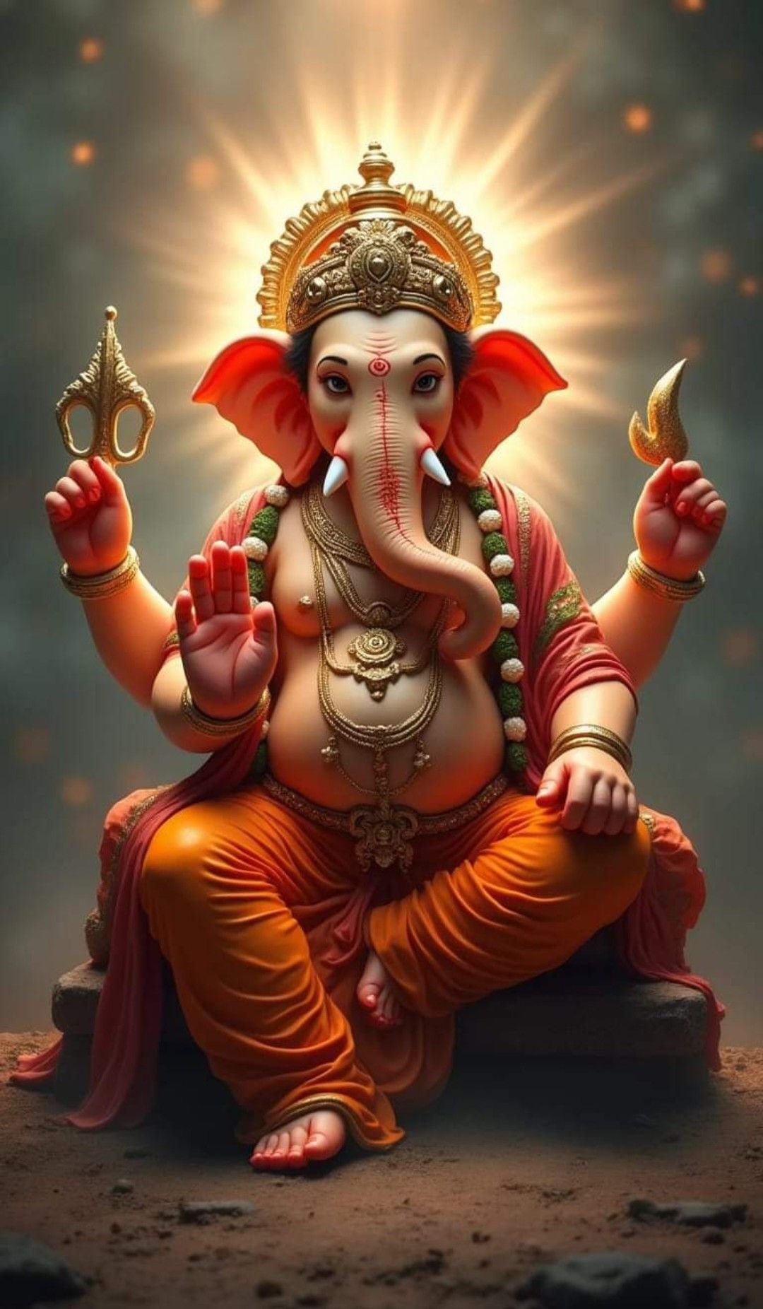 Lord Ganesha with modak in hand