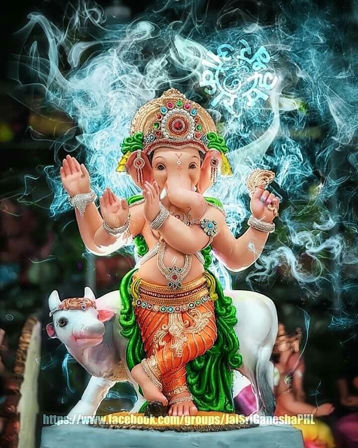 Lord Ganesha with glowing aura.