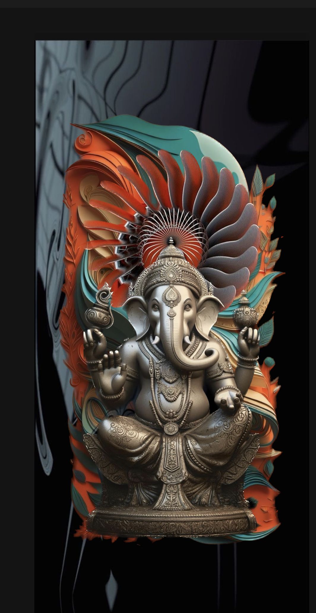 Lord Ganesha abstract digital artwork