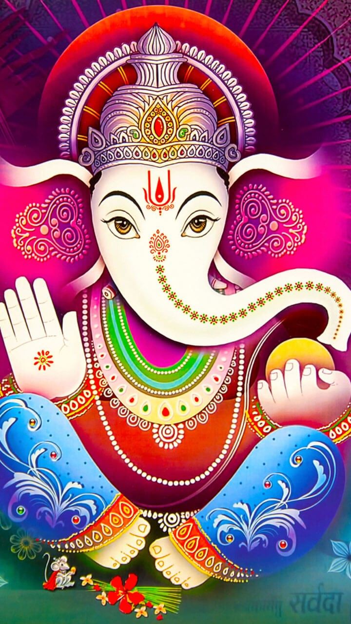 Lord Ganesha face close up divine