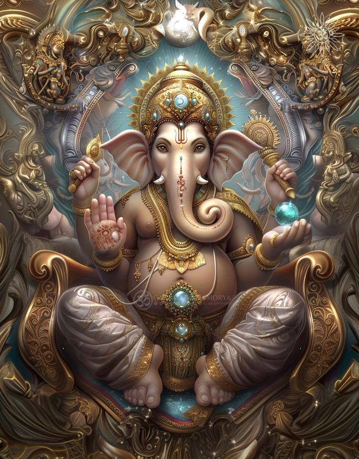 Lord Ganesha radiates divine grace