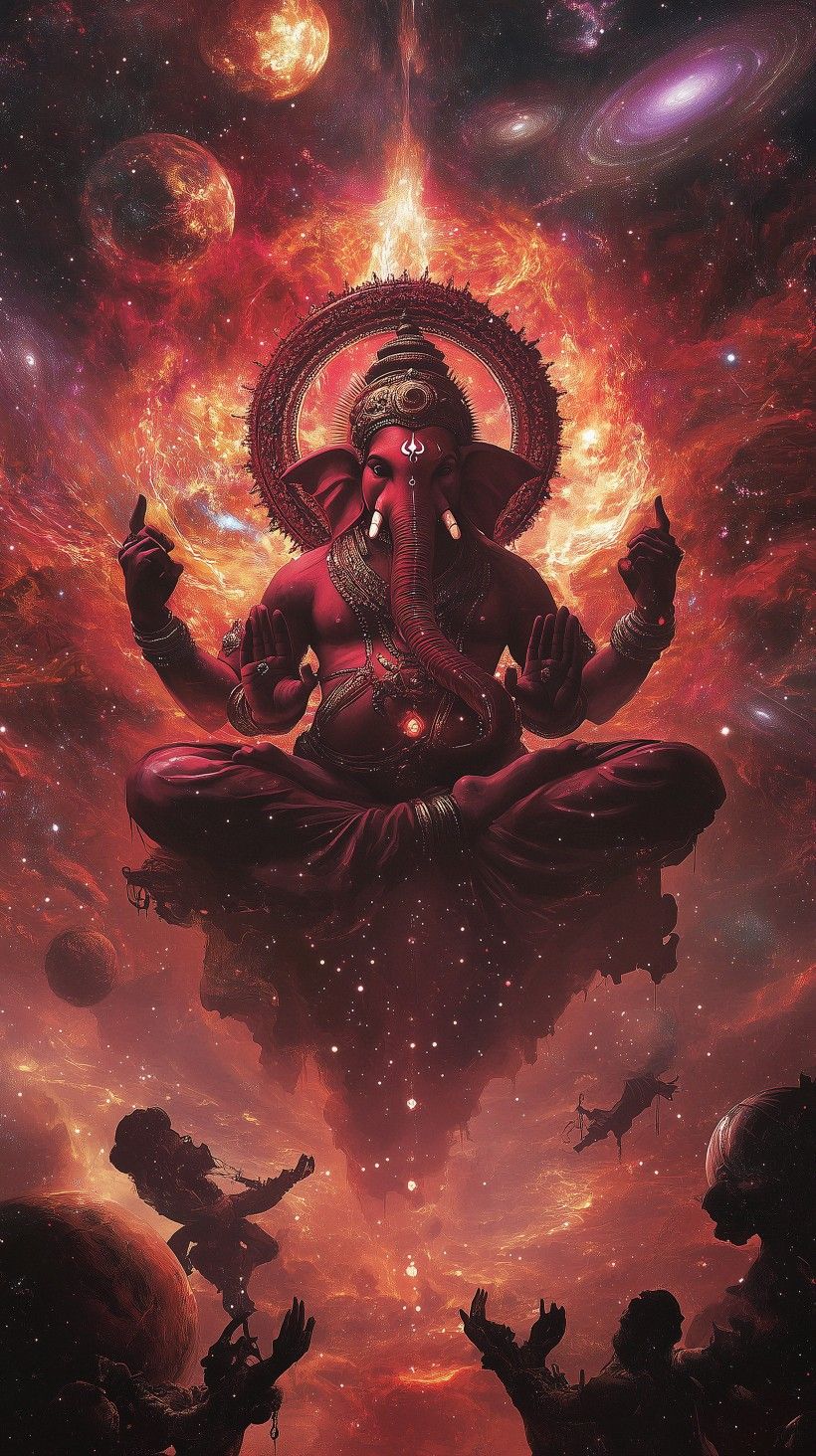 Ganesha in a cosmic, galactic setting