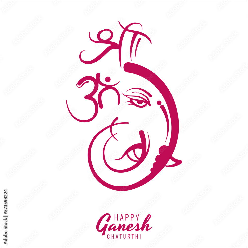 Ganesha with Om symbol devotional wallpaper