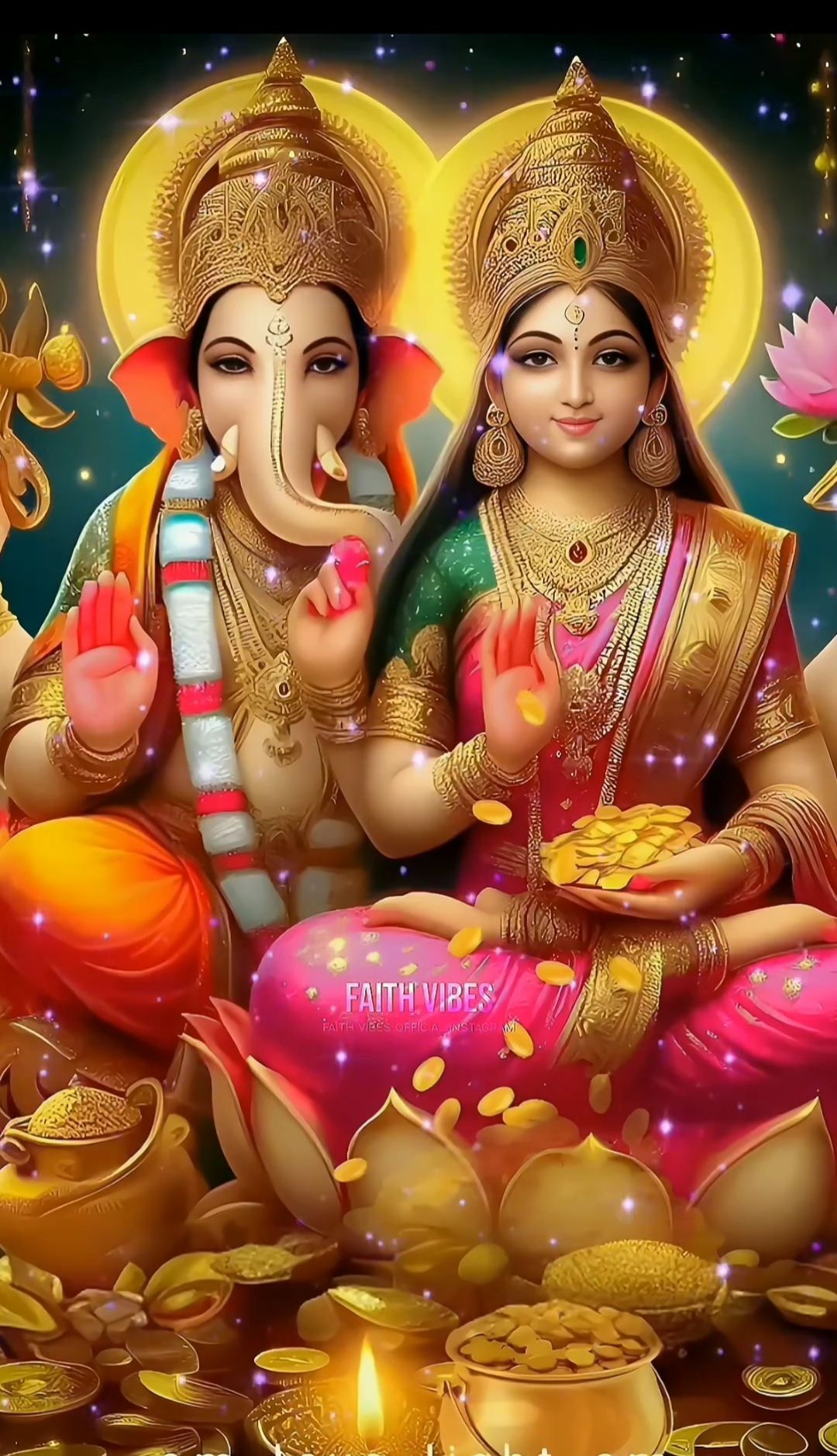 Ganesha and Lakshmi divine portrait
