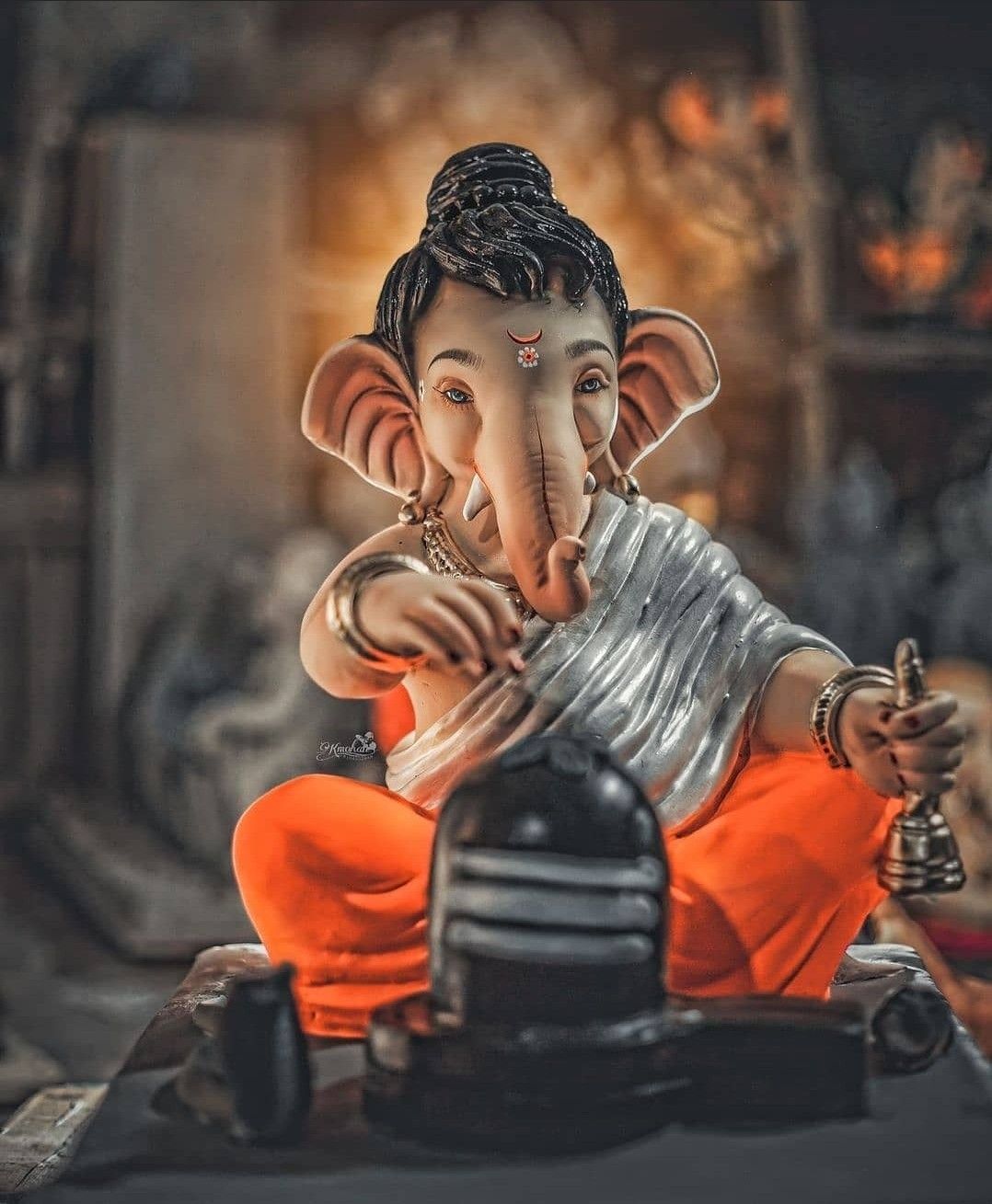 Lord Ganesha blessing with modak