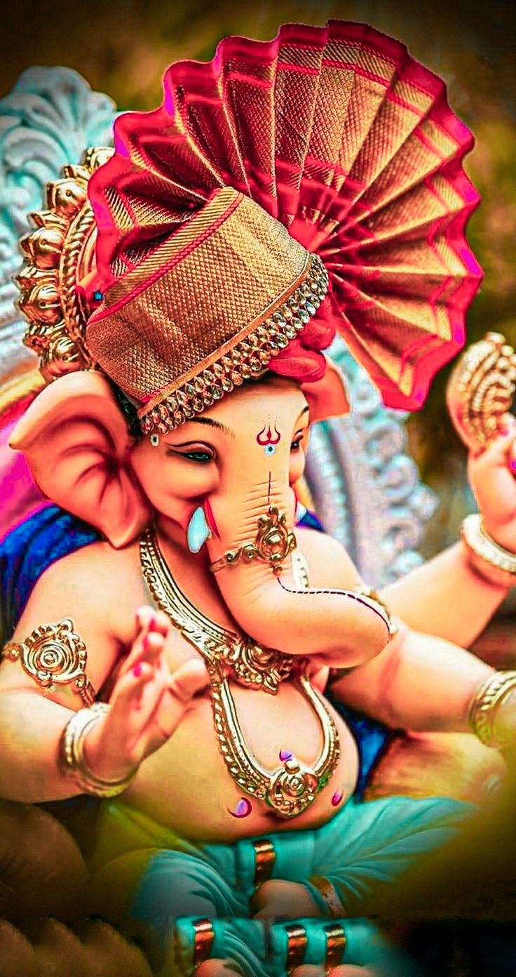Close-up of Lord Ganesha’s face