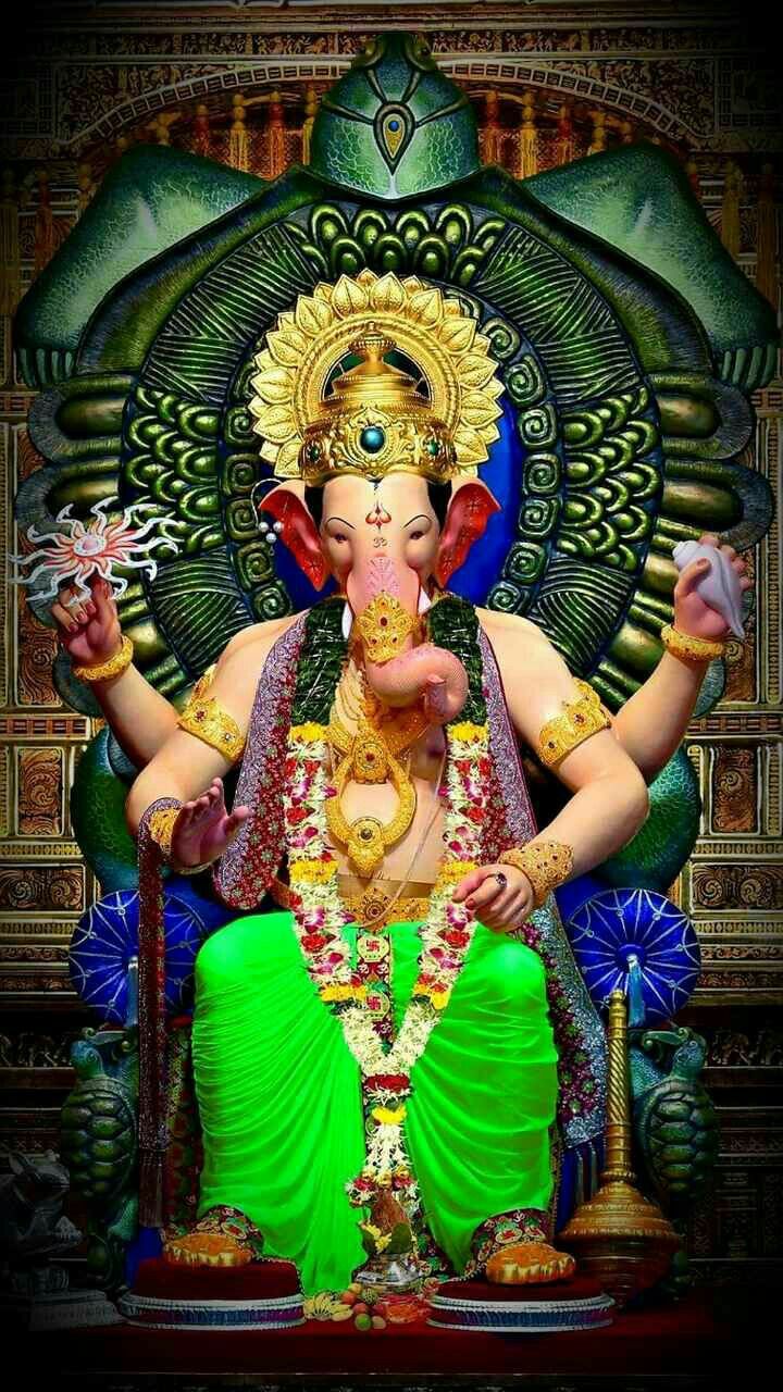 Lord Ganesha seated in splendor