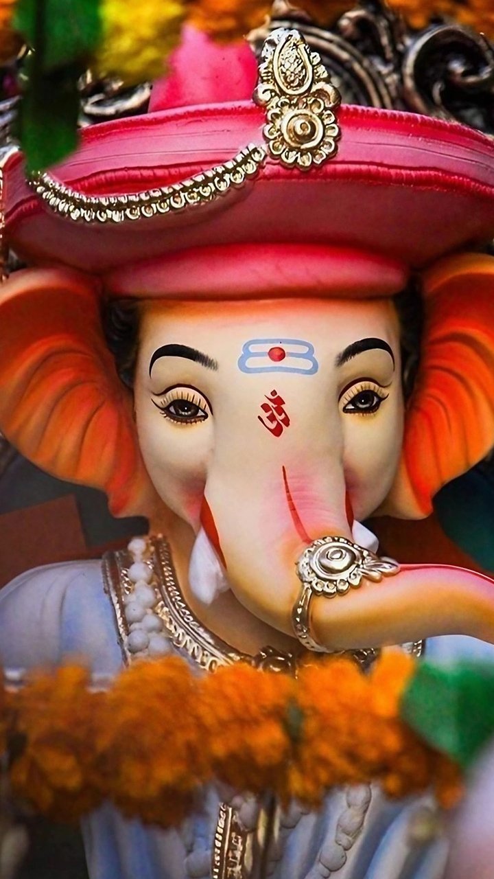 Close-up of Ganesha with intricate details