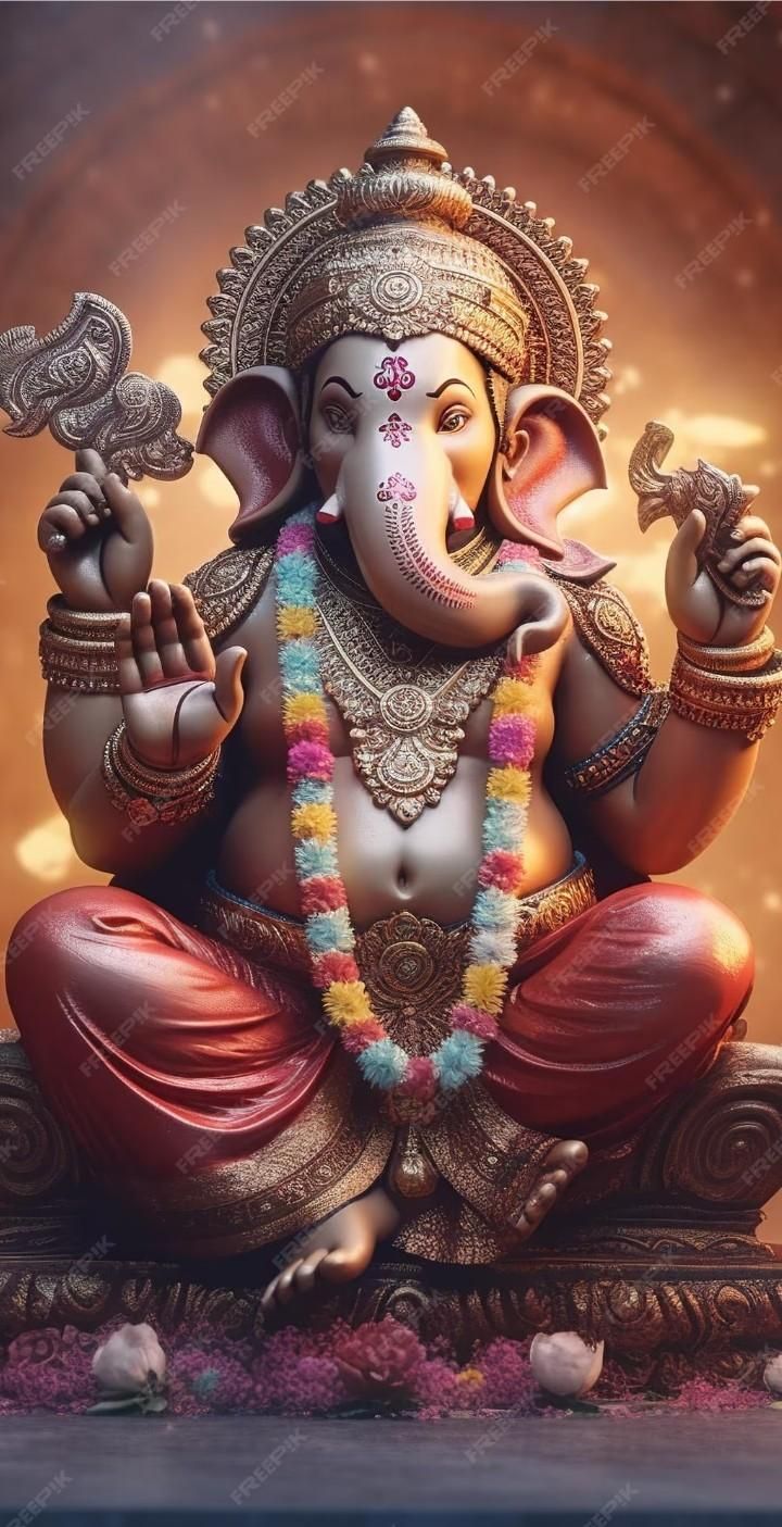 Lord Ganesha in blessing posture wallpaper
