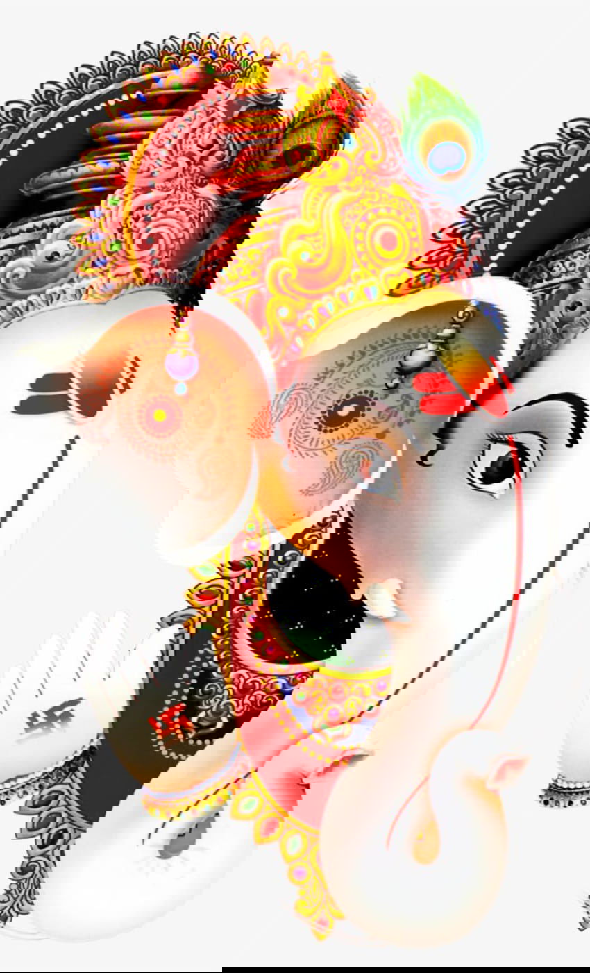 Lord Ganesha with modak and blessing hand