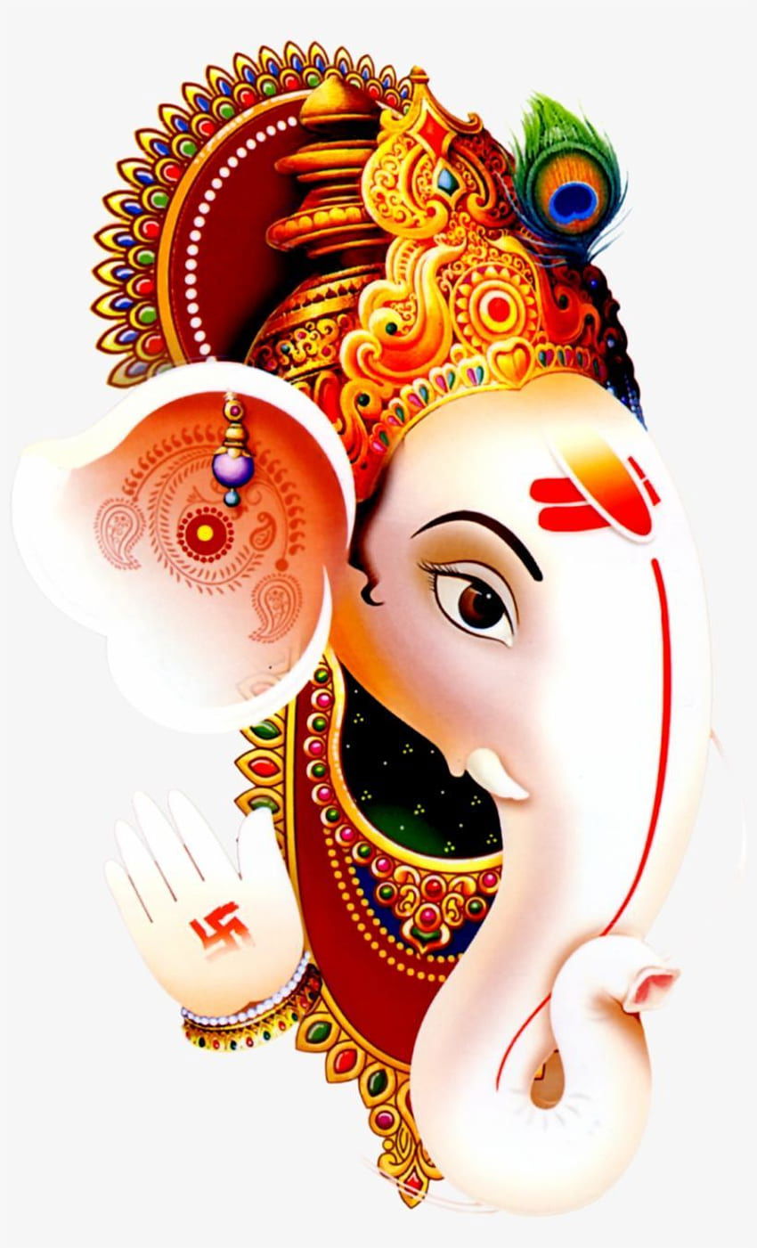 Lord Ganesha with modak and blessing hand