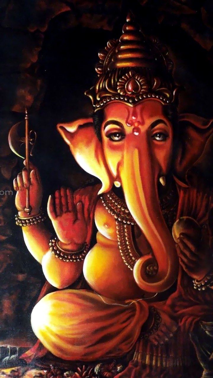 Golden Ganesha bestows blessings