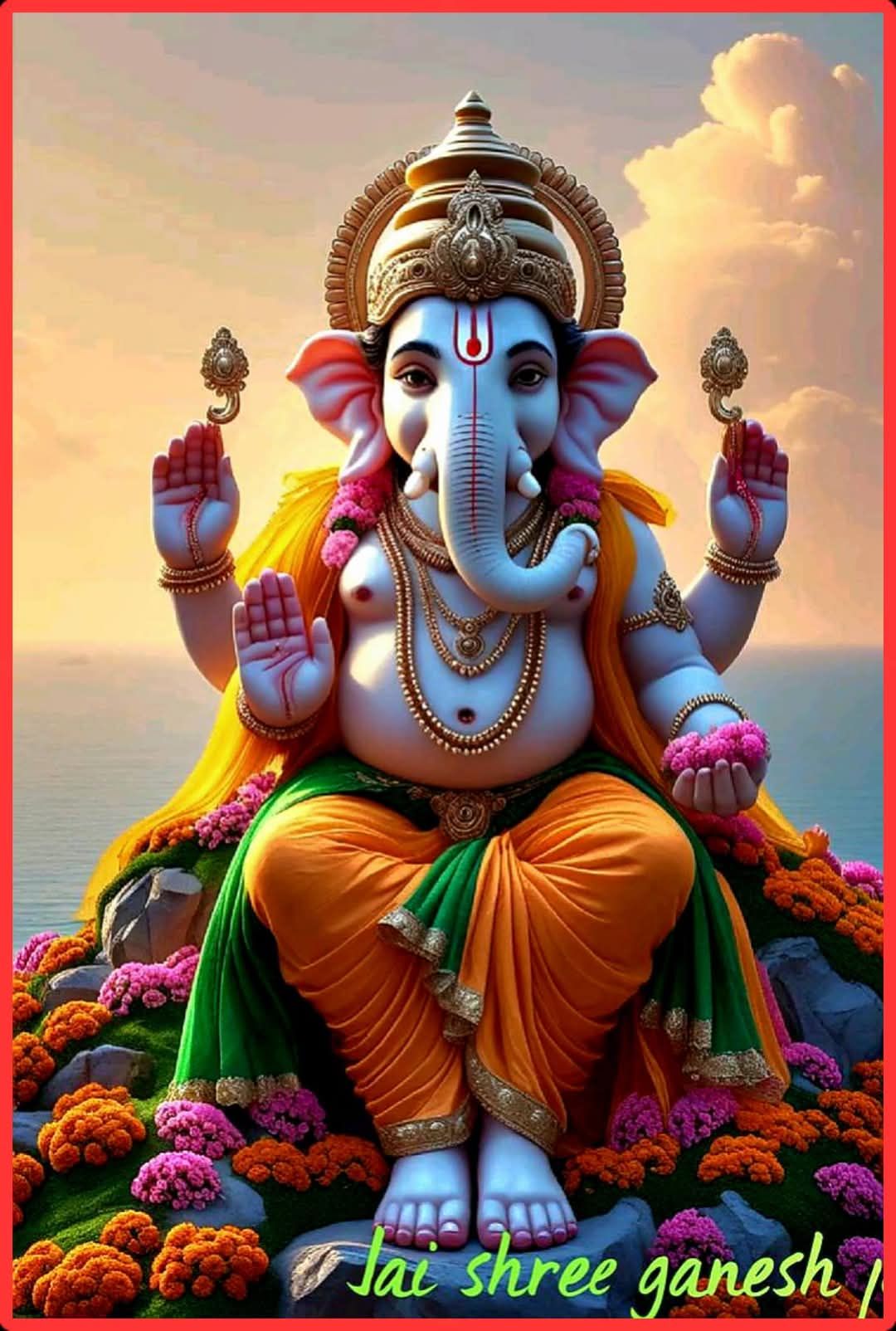 Lord Ganesha offering blessings