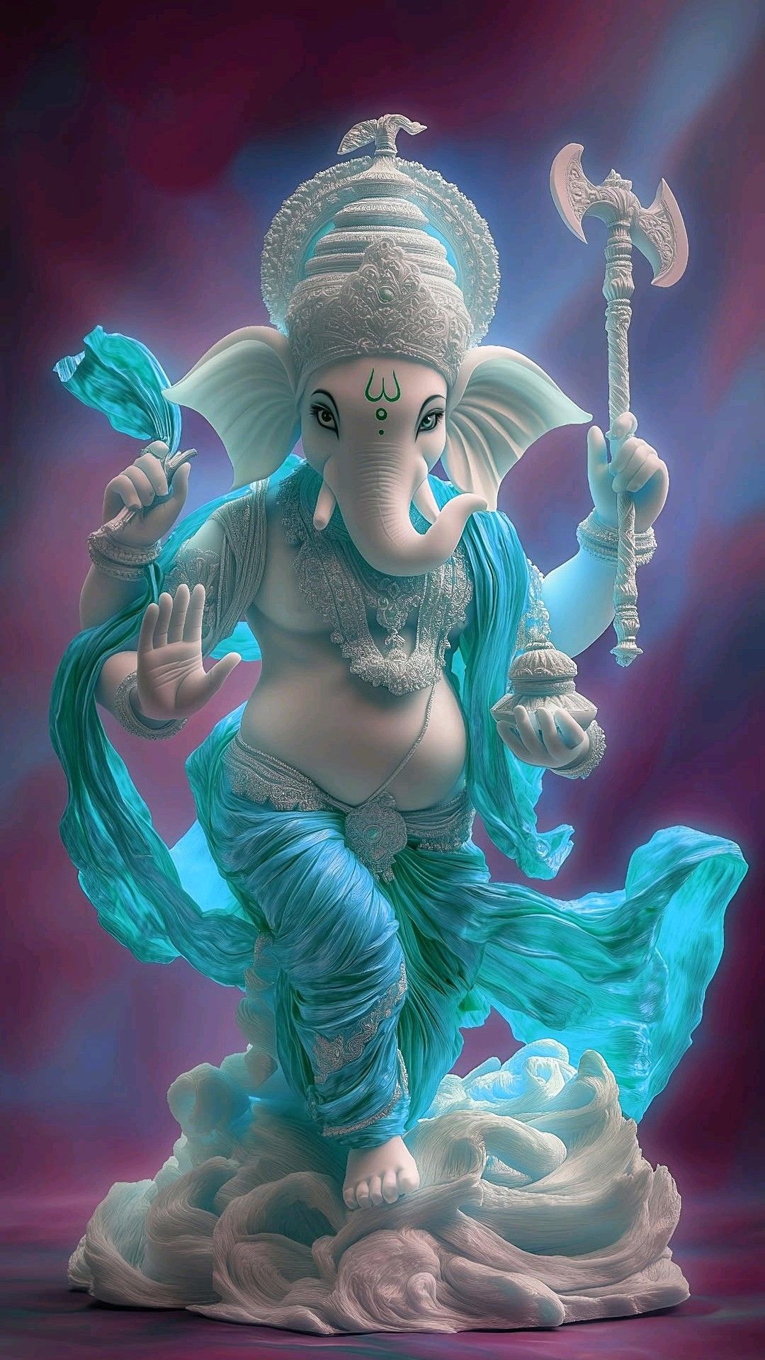 Lord Ganesha blessing with modak