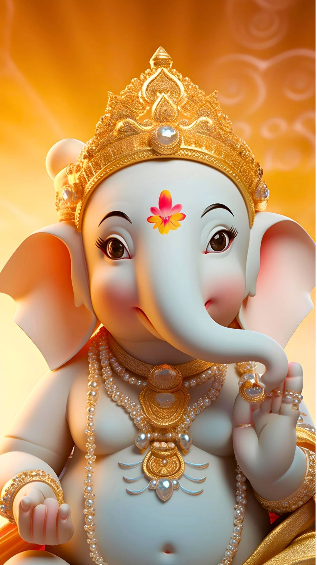Adorable Lord Ganesha close-up portrait