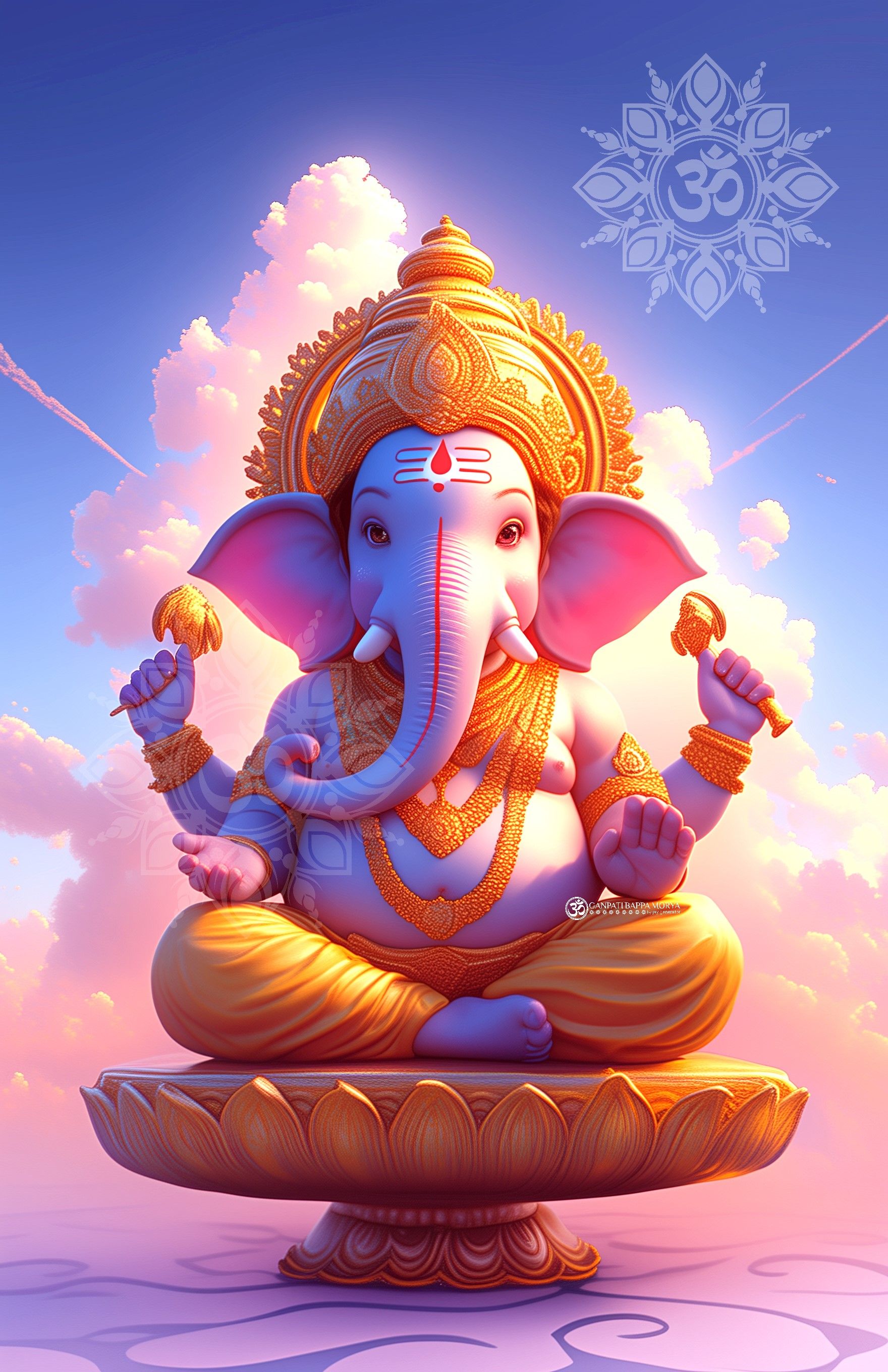 Lord Ganesha among the clouds
