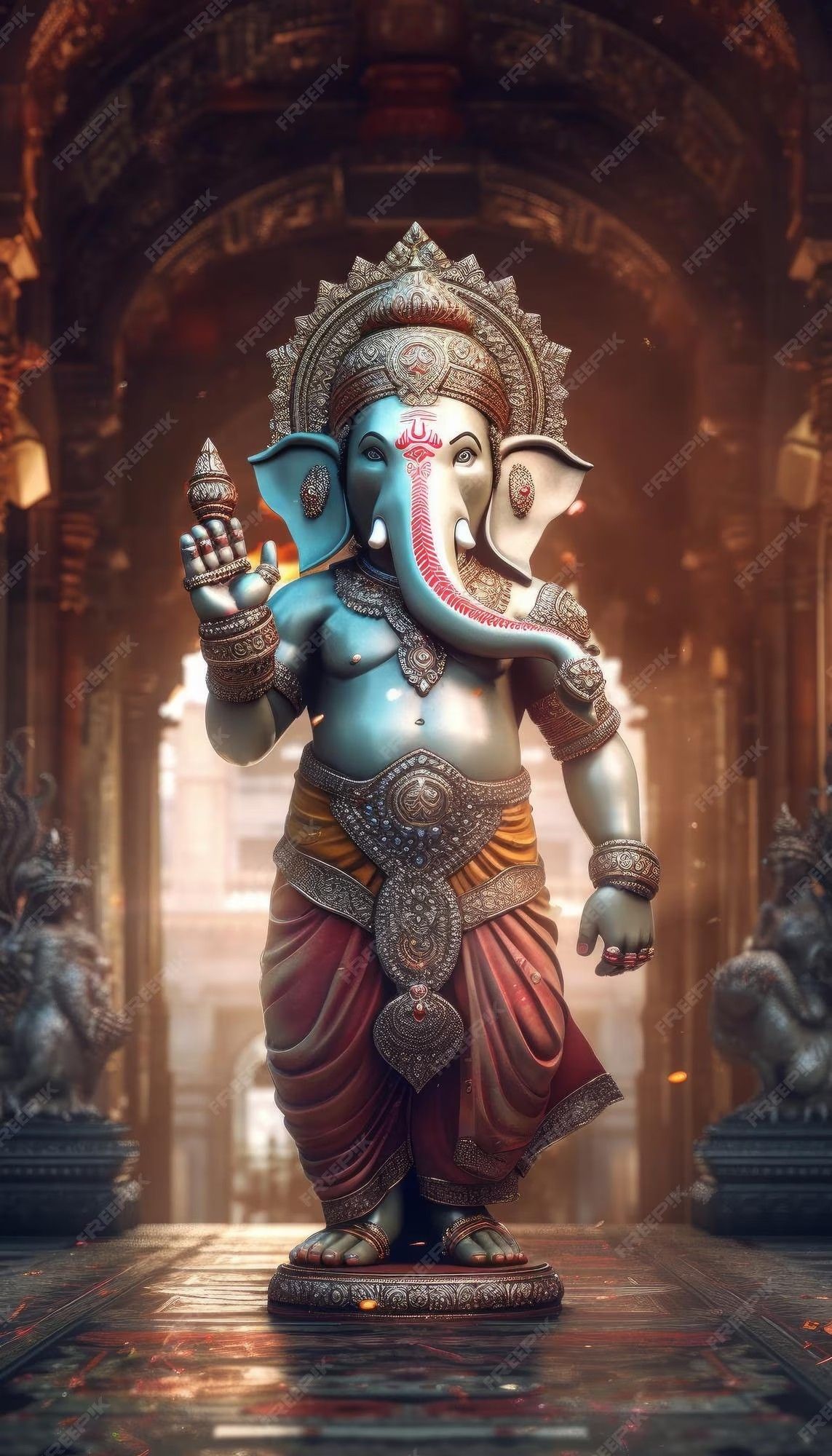 Radiant Lord Ganesha in divine form
