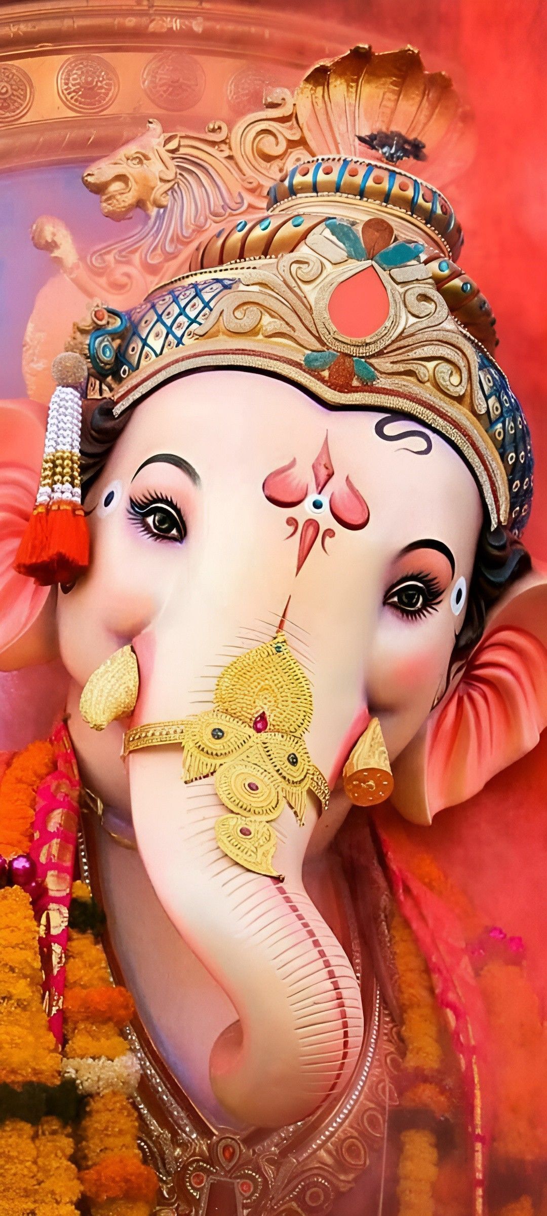 Close-up of Lord Ganesha\'s face