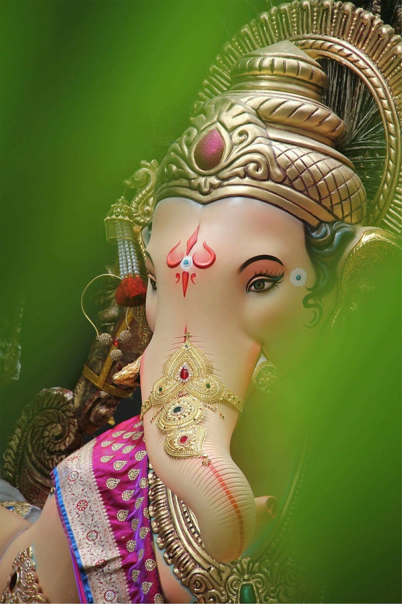 Close-up of Lord Ganesha\'s face