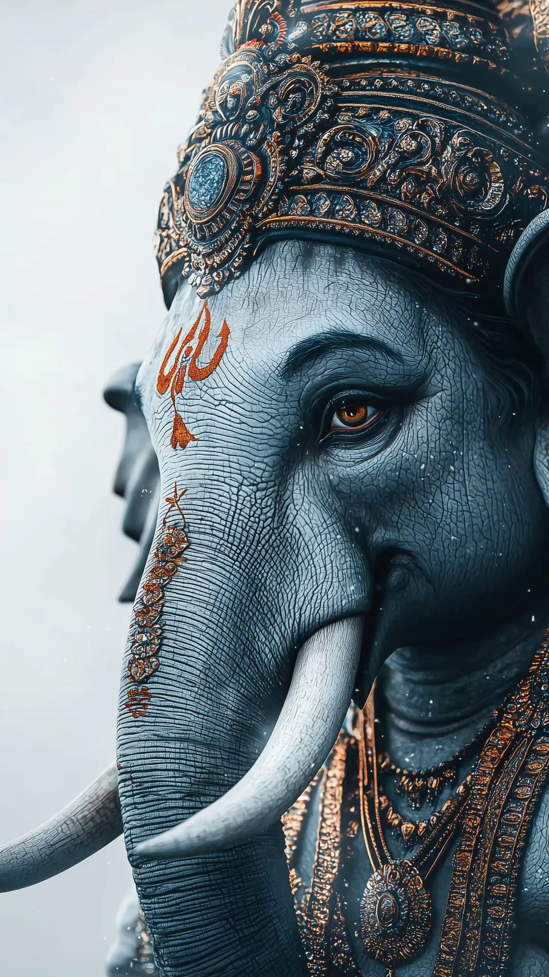 Close-up of Lord Ganesha’s face