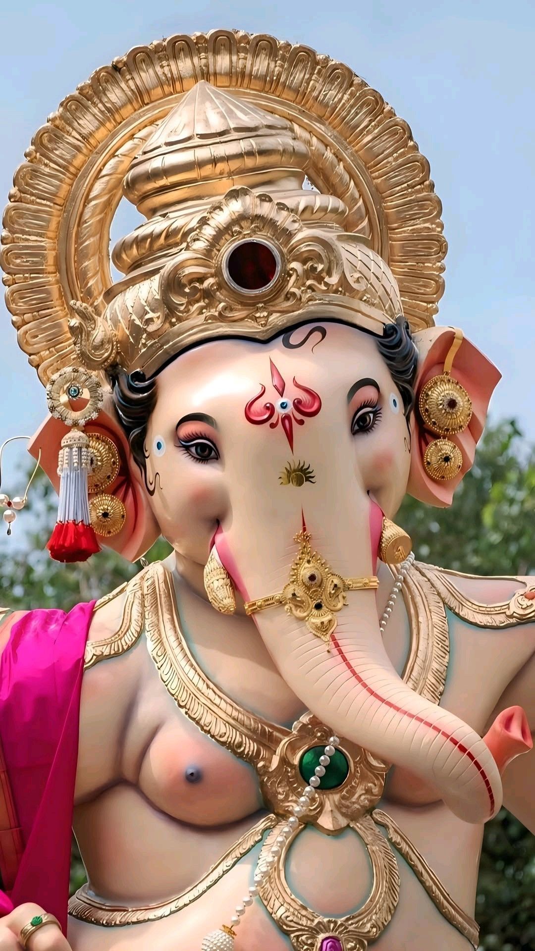 Close-up of Lord Ganesha\'s face