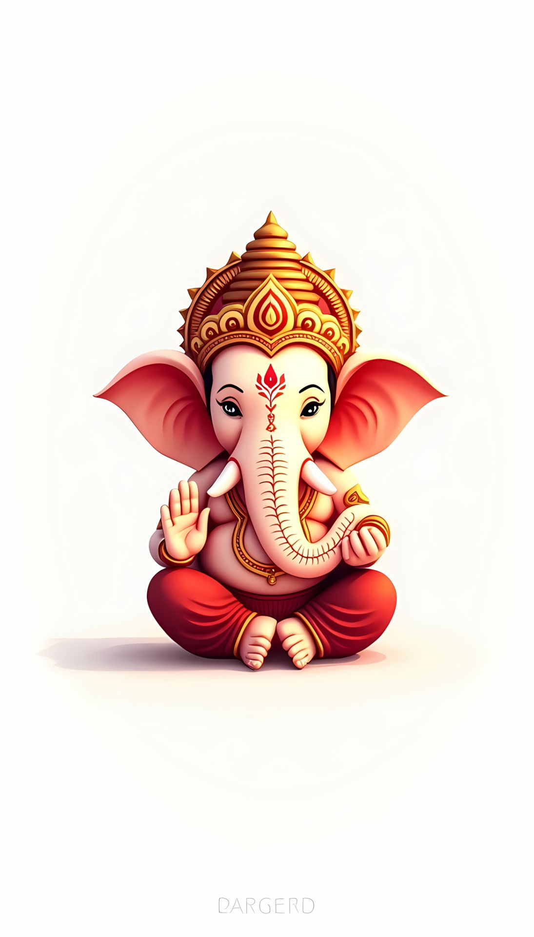 Lord Ganesha sitting in blessing pose
