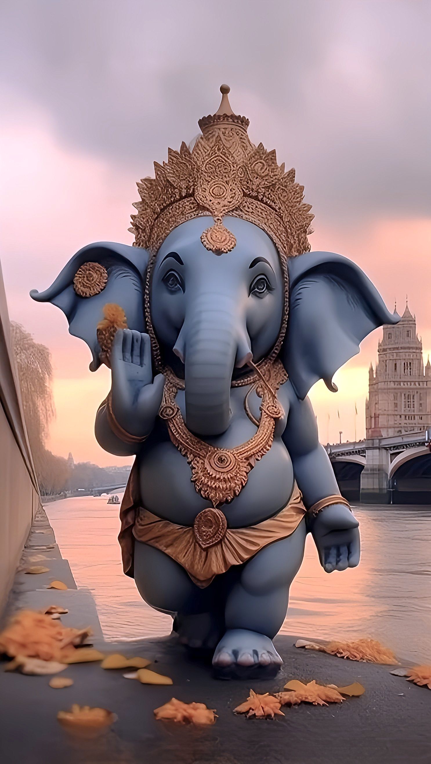 Ganesha overlooking Tower Bridge, London