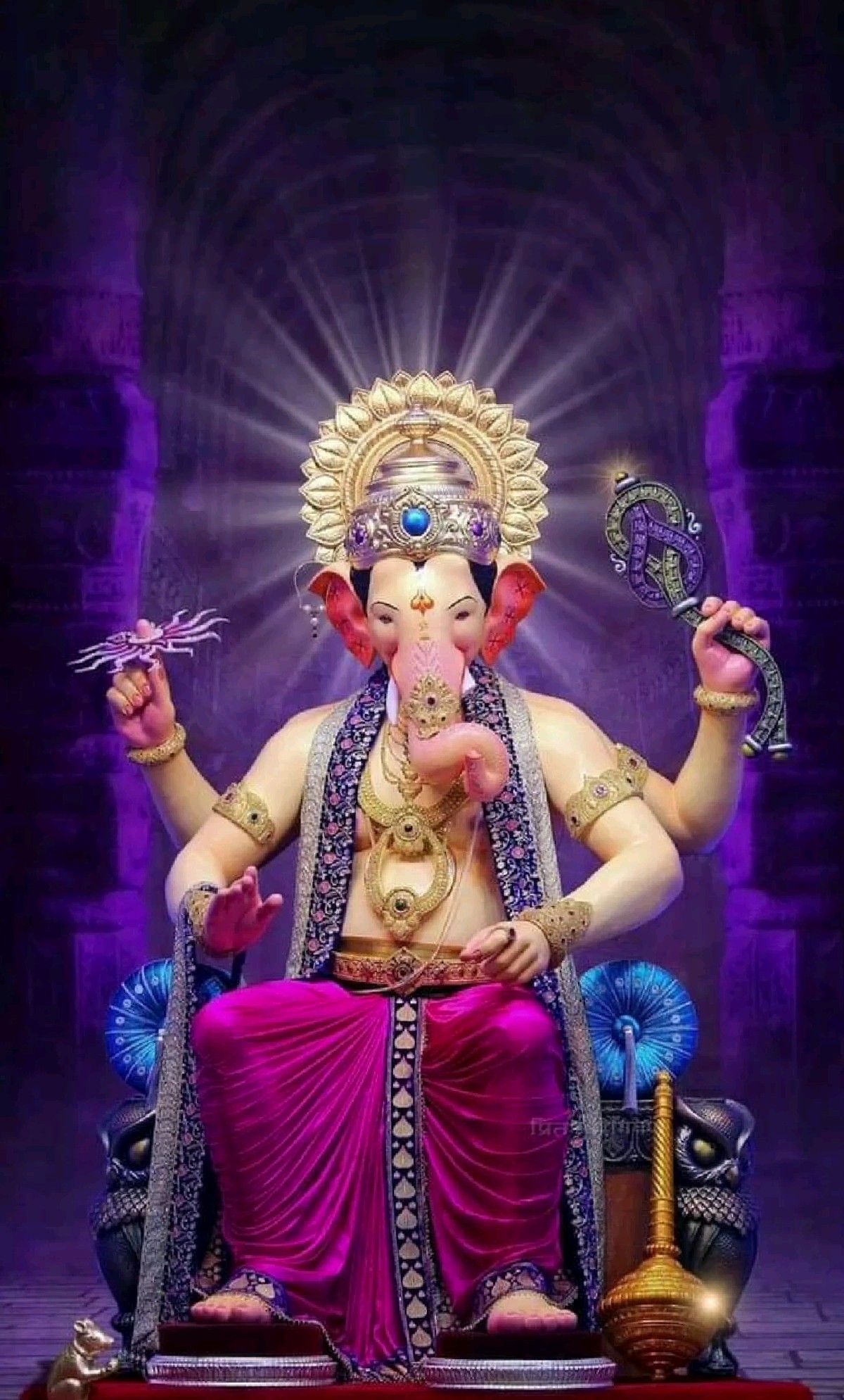 Lord Ganesha in royal attire